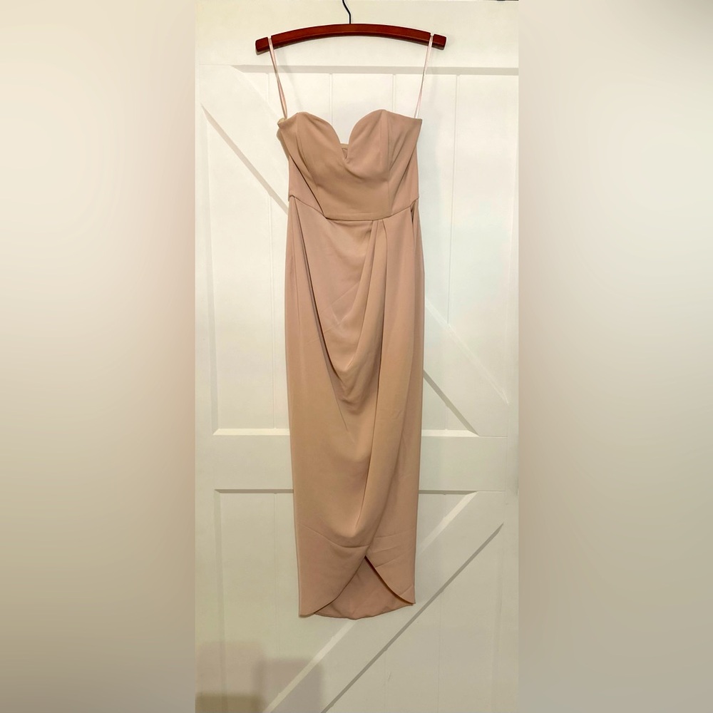 Never worn Shona Joy strapless dress. Color: Ballet